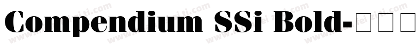 Compendium SSi Bold字体转换